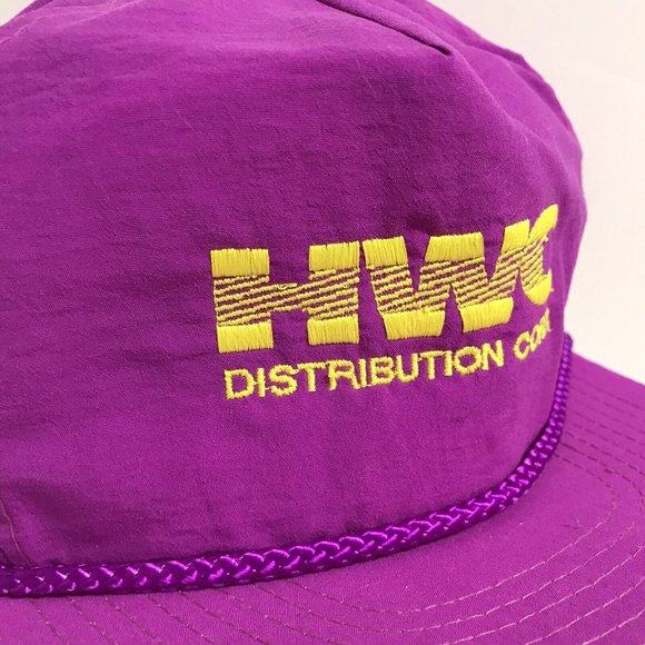 HWC Distribution Corp Vintage Neon Purple Cord Adjustable Hat - Picture 2 of 8